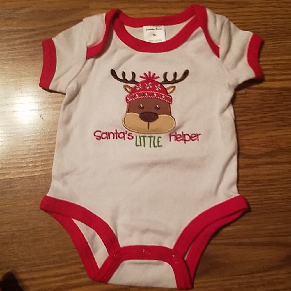 Christmas size 0-3 months reindeer  santa lil help